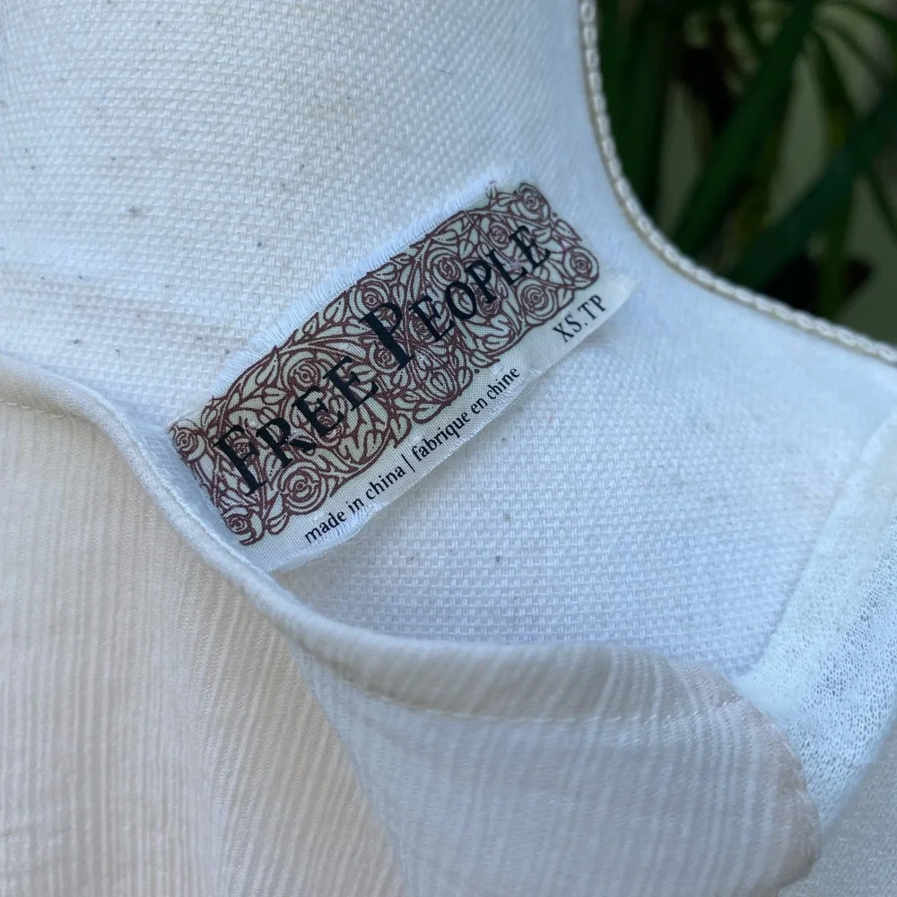 Free People Cream Blouse